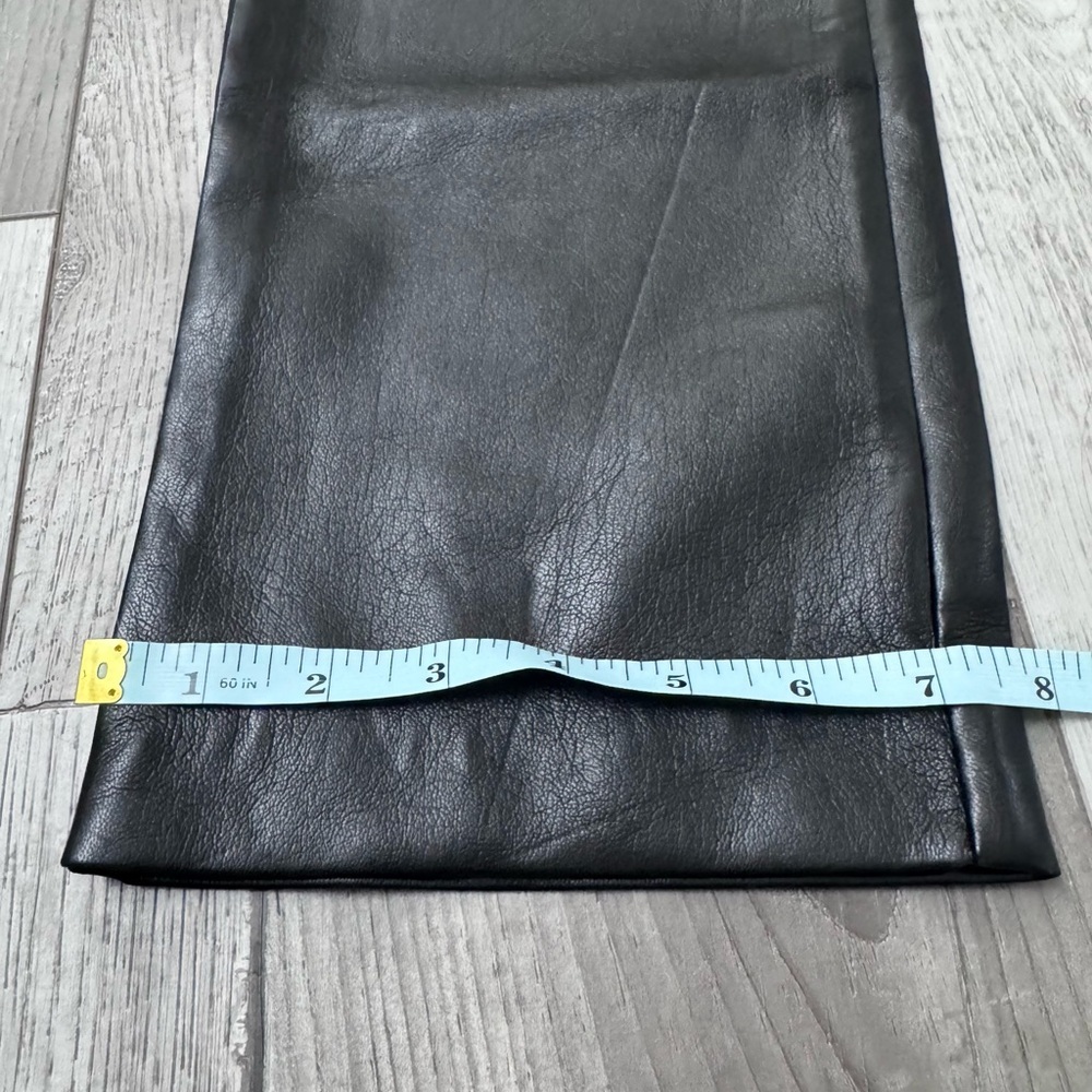 Aritzia Wilfred The Melina Full Length Vegan Faux Leather Straight Pants Black 4 - Picture 12 of 12